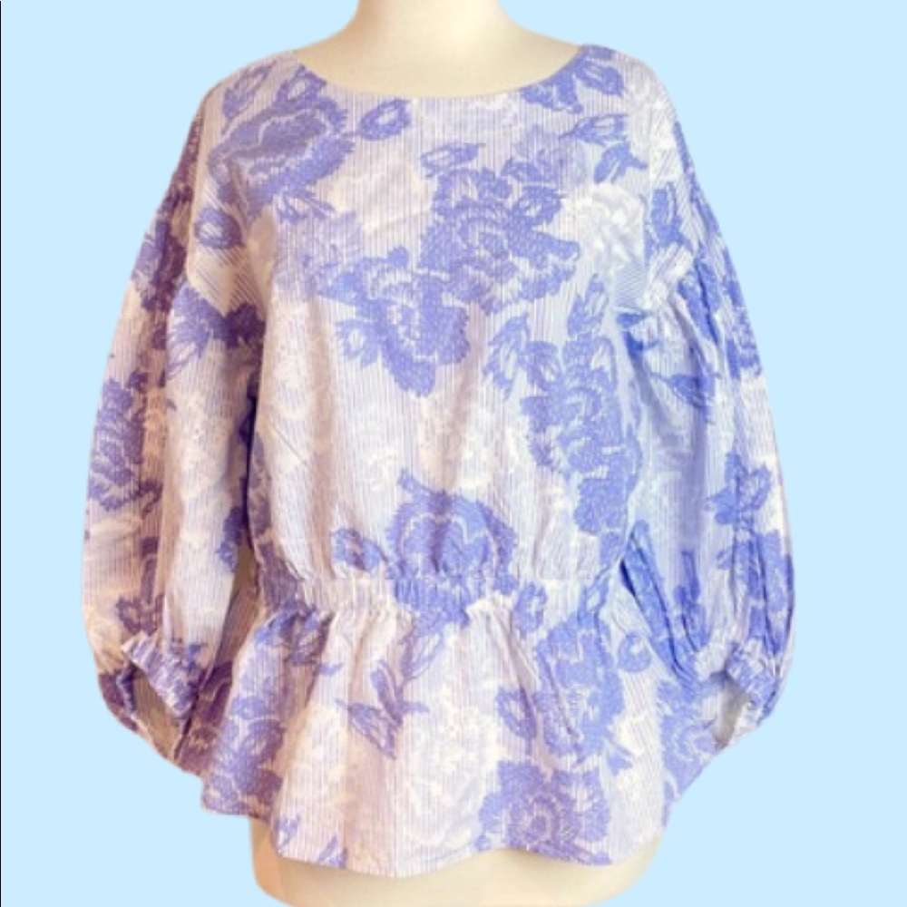 Ann Taylor bishop sleeve blouse